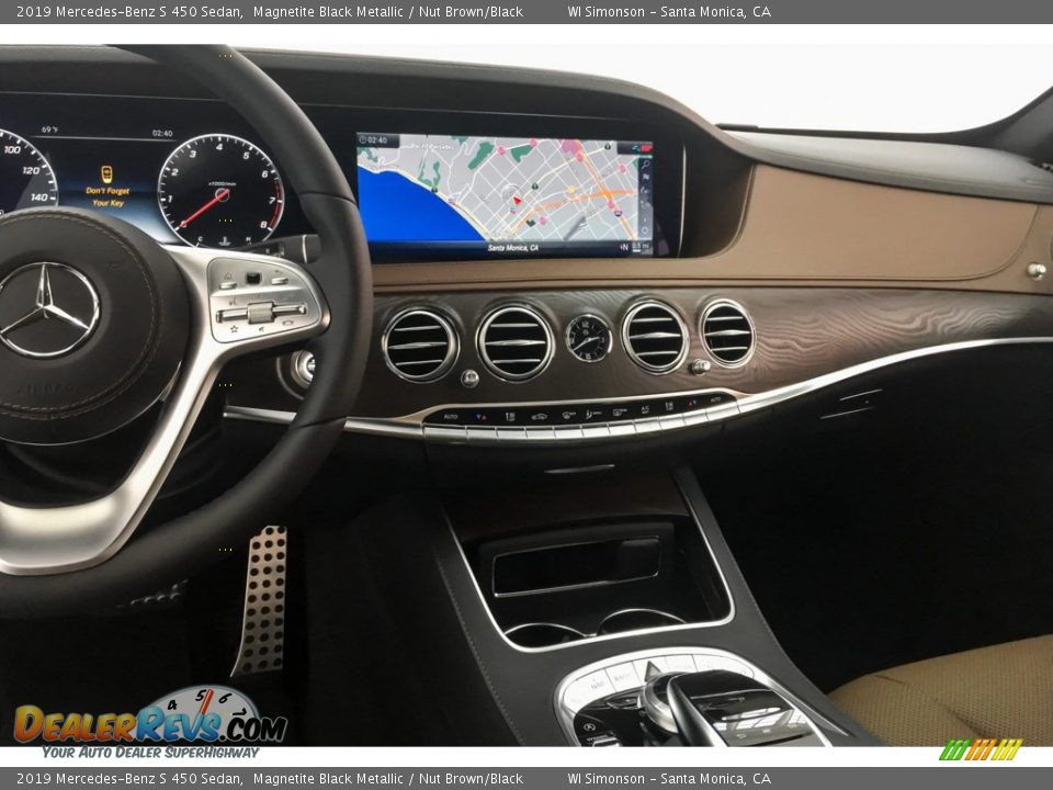 2019 Mercedes-Benz S 450 Sedan Magnetite Black Metallic / Nut Brown/Black Photo #6