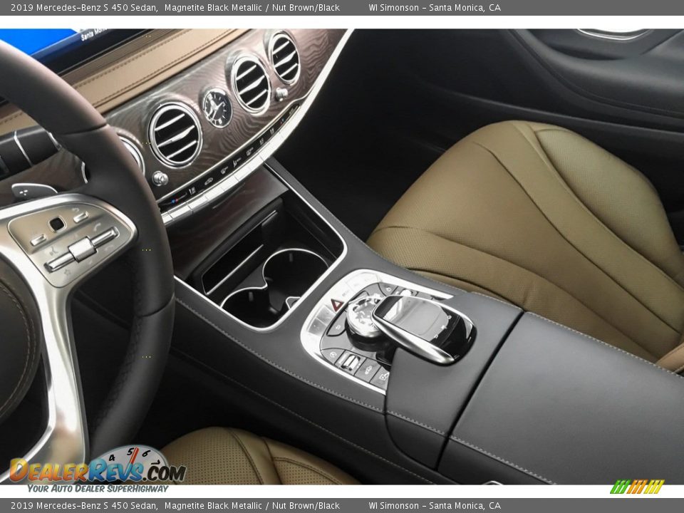 2019 Mercedes-Benz S 450 Sedan Magnetite Black Metallic / Nut Brown/Black Photo #7