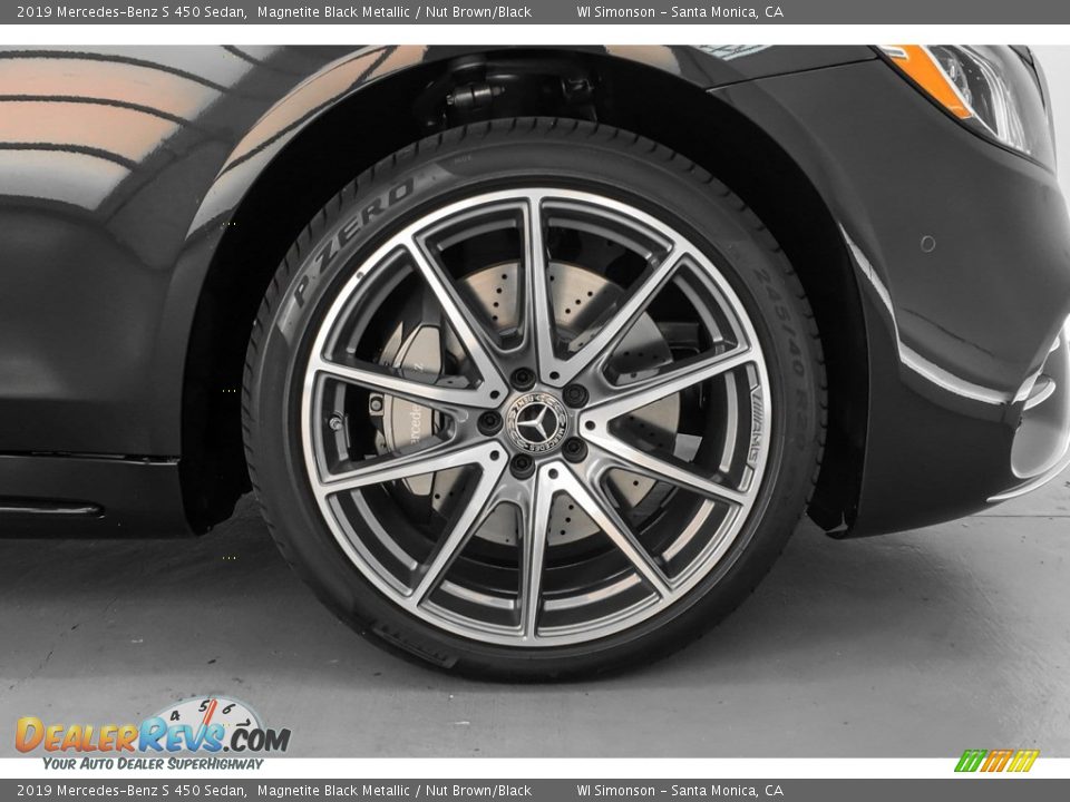 2019 Mercedes-Benz S 450 Sedan Magnetite Black Metallic / Nut Brown/Black Photo #9