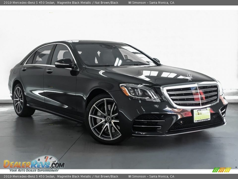2019 Mercedes-Benz S 450 Sedan Magnetite Black Metallic / Nut Brown/Black Photo #12