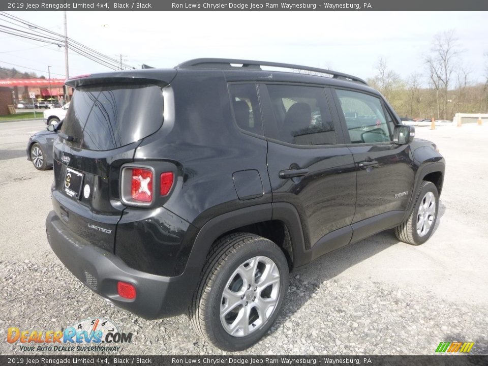 2019 Jeep Renegade Limited 4x4 Black / Black Photo #6