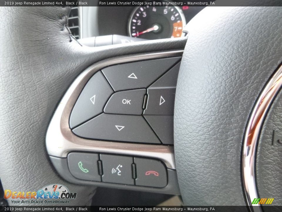 2019 Jeep Renegade Limited 4x4 Black / Black Photo #19