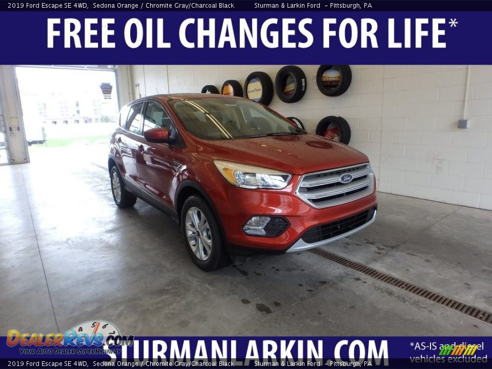 2019 Ford Escape SE 4WD Sedona Orange / Chromite Gray/Charcoal Black Photo #1