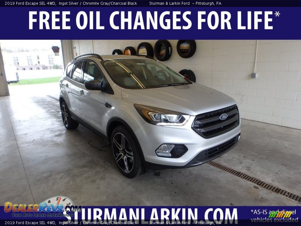 2019 Ford Escape SEL 4WD Ingot Silver / Chromite Gray/Charcoal Black Photo #1