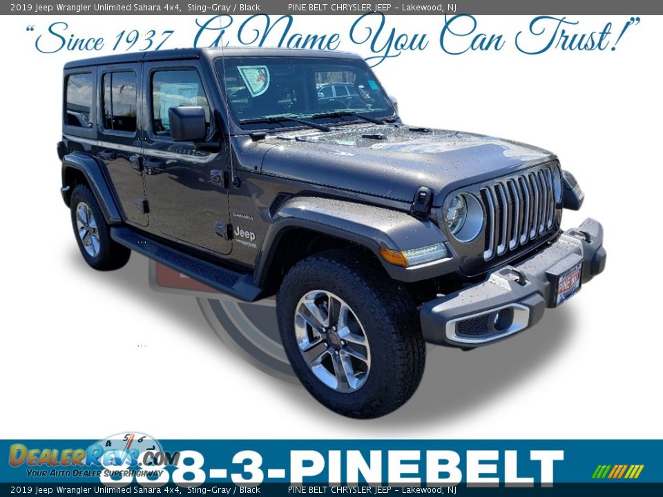 2019 Jeep Wrangler Unlimited Sahara 4x4 Sting-Gray / Black Photo #1