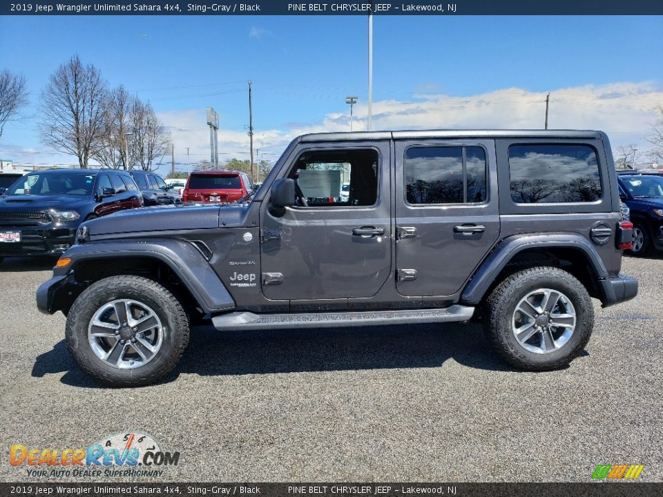 2019 Jeep Wrangler Unlimited Sahara 4x4 Sting-Gray / Black Photo #3