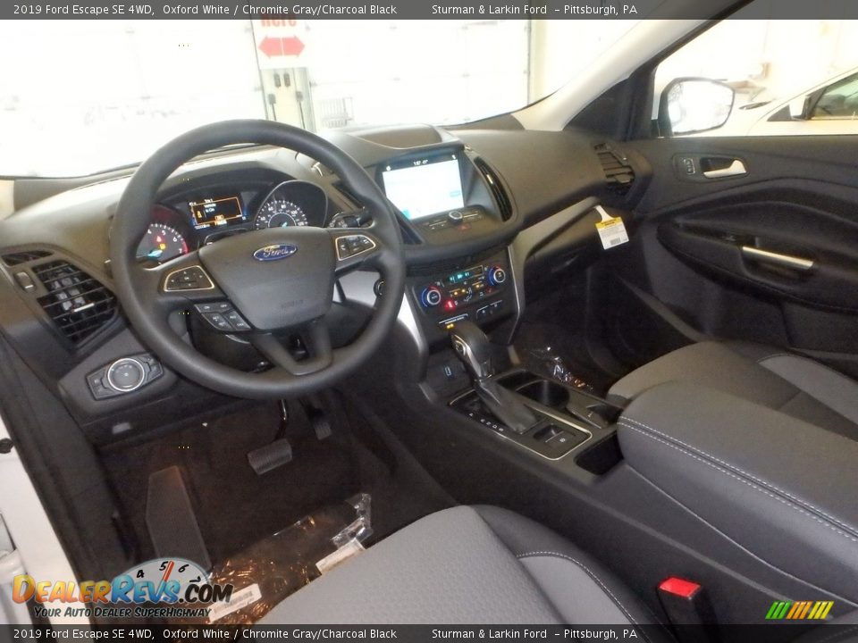 2019 Ford Escape SE 4WD Oxford White / Chromite Gray/Charcoal Black Photo #9