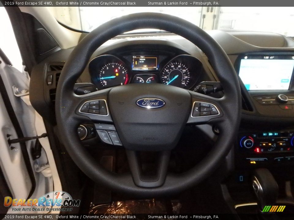 2019 Ford Escape SE 4WD Oxford White / Chromite Gray/Charcoal Black Photo #14