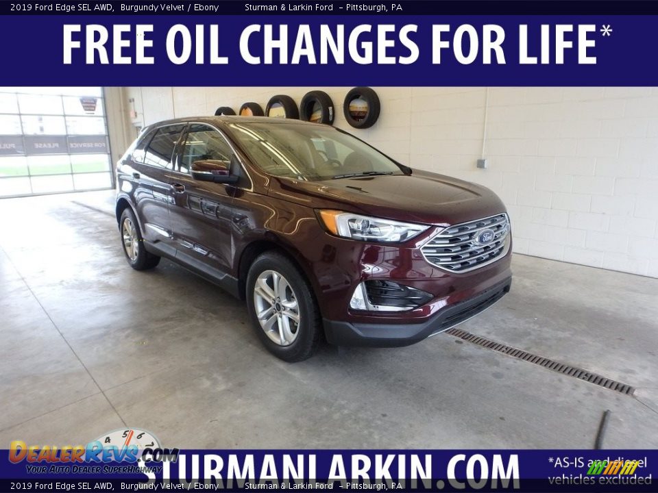 2019 Ford Edge SEL AWD Burgundy Velvet / Ebony Photo #1