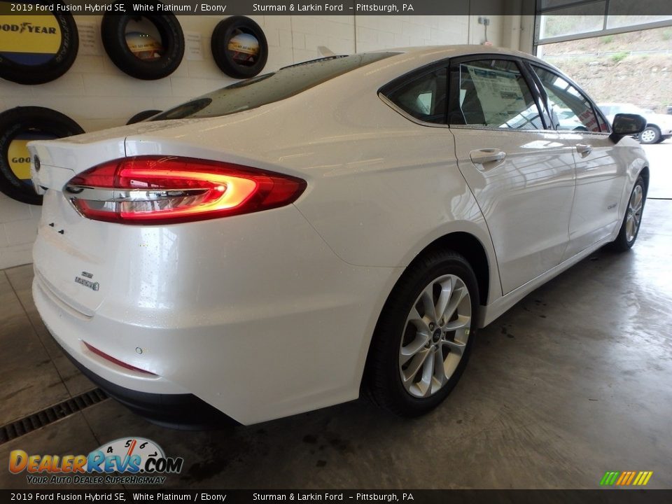 2019 Ford Fusion Hybrid SE White Platinum / Ebony Photo #2