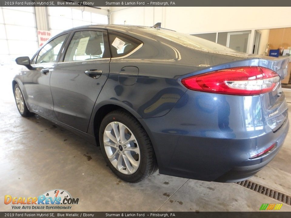 2019 Ford Fusion Hybrid SE Blue Metallic / Ebony Photo #4