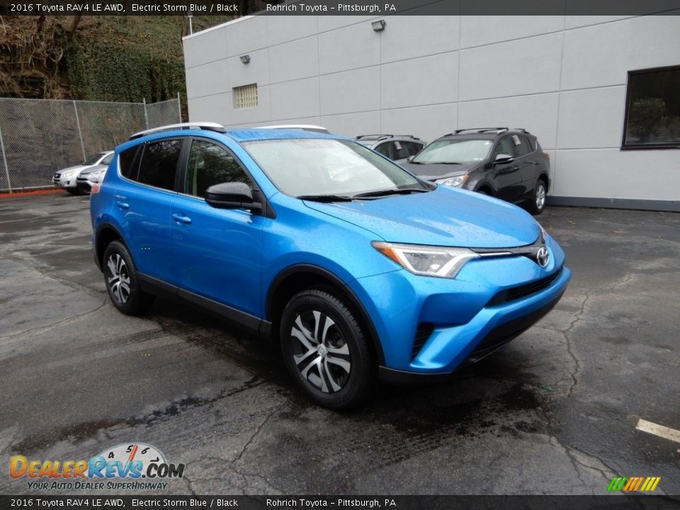 2016 Toyota RAV4 LE AWD Electric Storm Blue / Black Photo #1