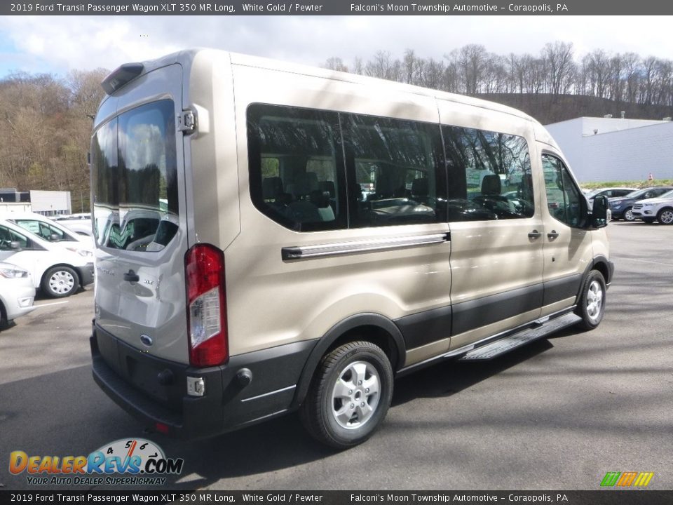 2019 Ford Transit Passenger Wagon XLT 350 MR Long White Gold / Pewter Photo #2