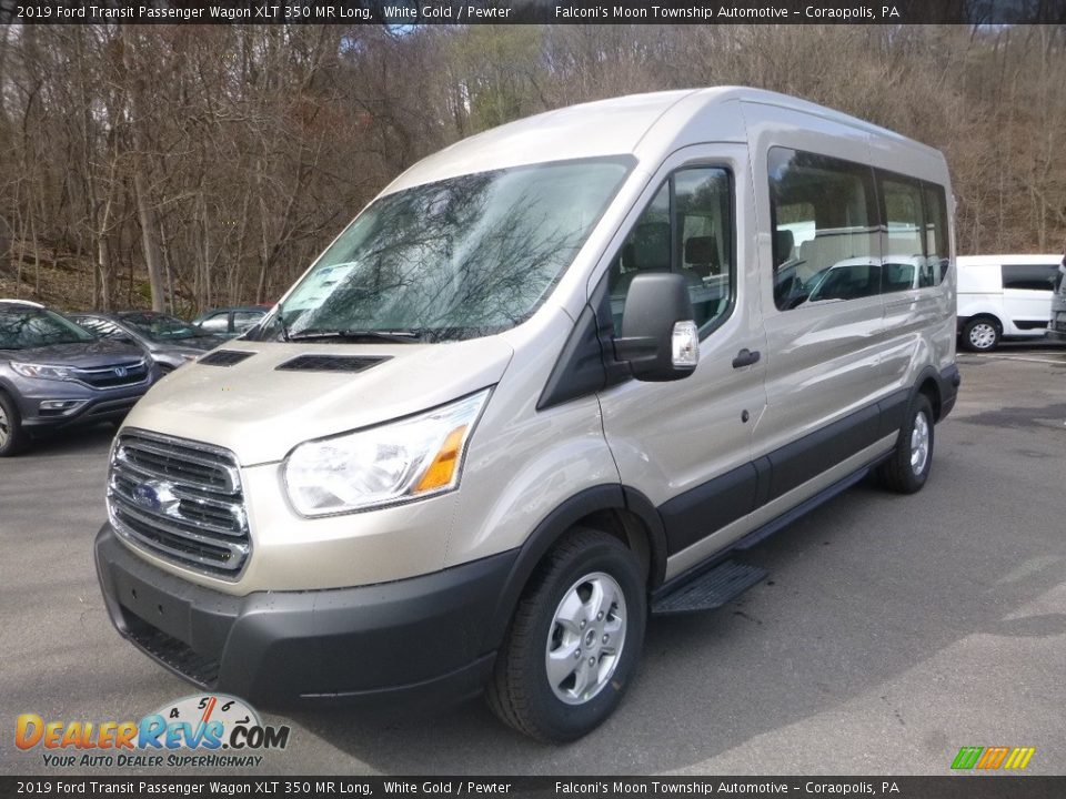 White Gold 2019 Ford Transit Passenger Wagon XLT 350 MR Long Photo #5