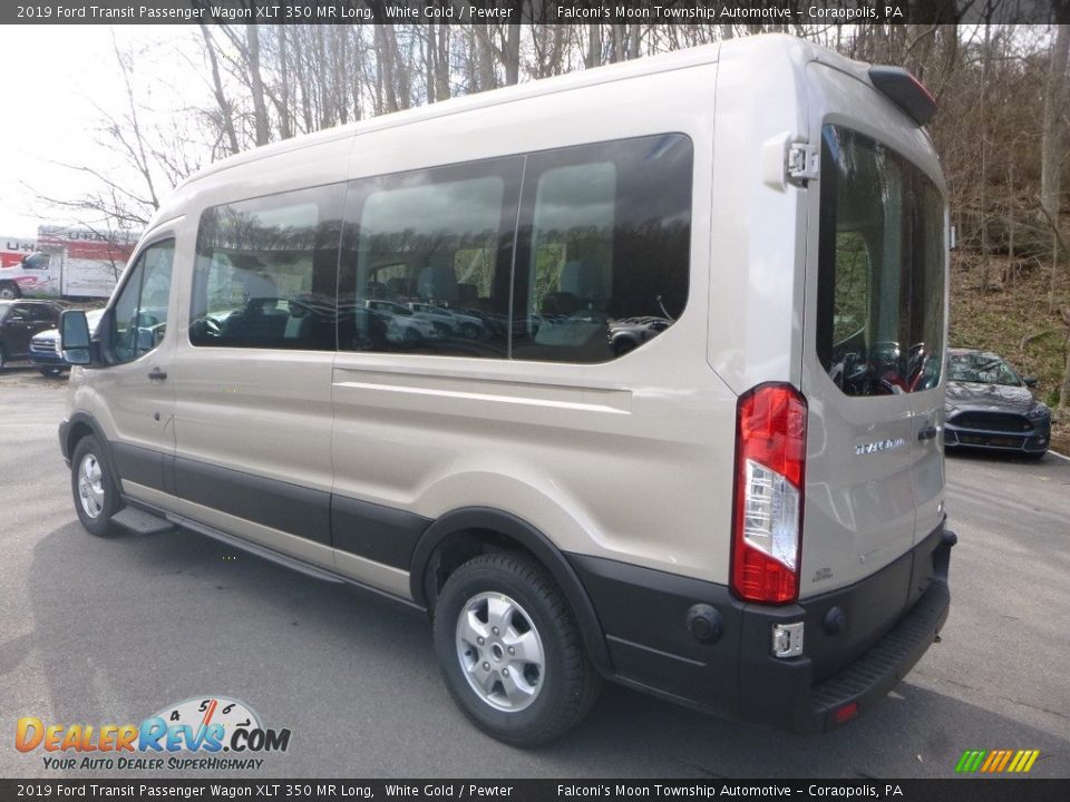 White Gold 2019 Ford Transit Passenger Wagon XLT 350 MR Long Photo #6