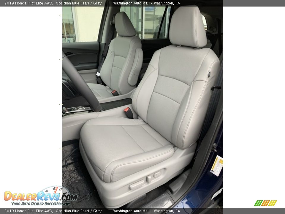 2019 Honda Pilot Elite AWD Obsidian Blue Pearl / Gray Photo #12