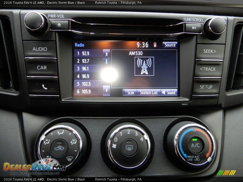 2016 Toyota RAV4 LE AWD Electric Storm Blue / Black Photo #26