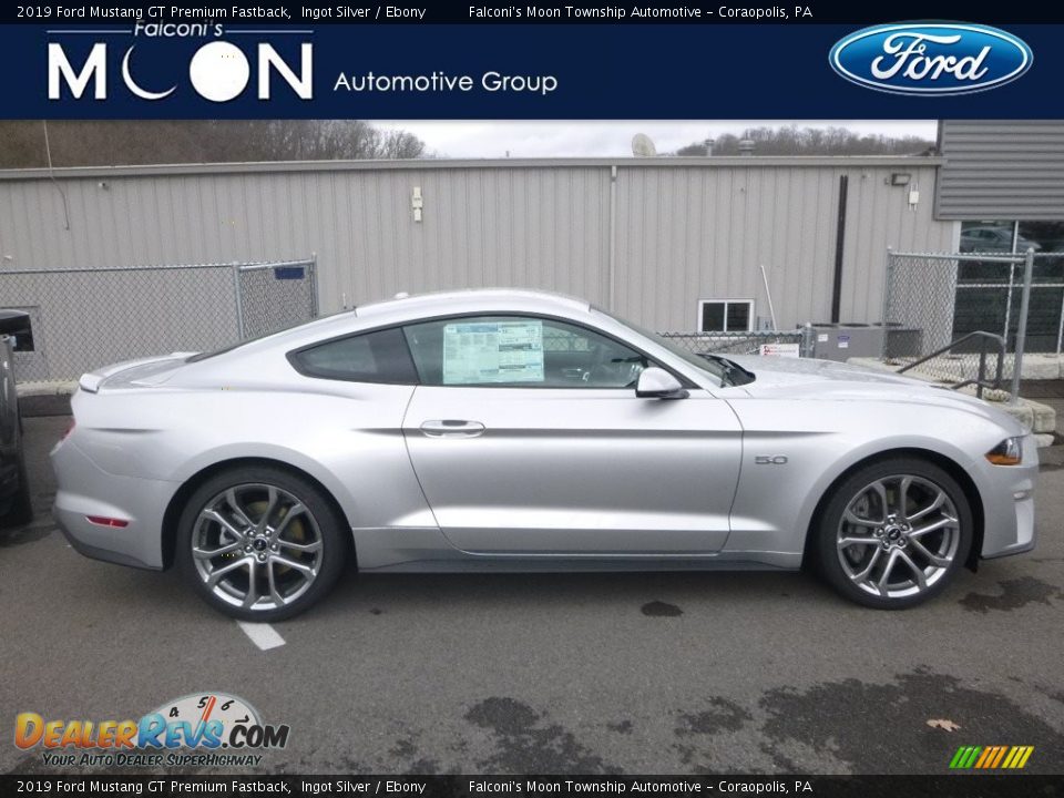 2019 Ford Mustang GT Premium Fastback Ingot Silver / Ebony Photo #1