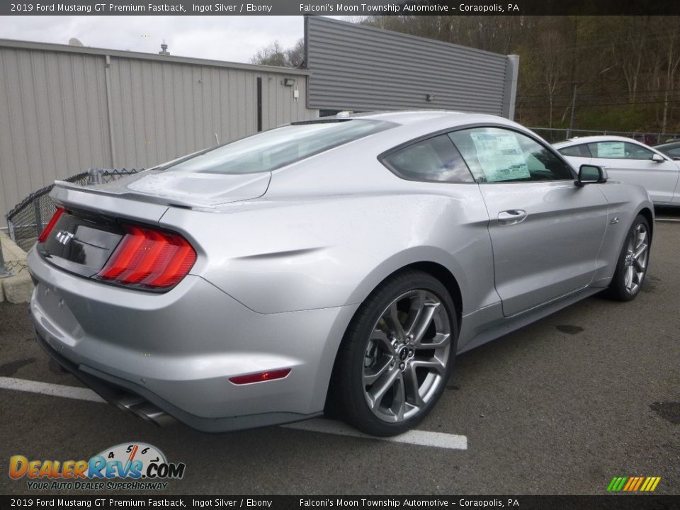 2019 Ford Mustang GT Premium Fastback Ingot Silver / Ebony Photo #2
