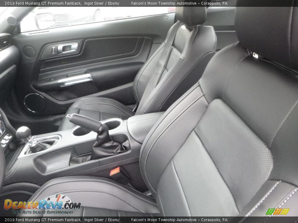 Front Seat of 2019 Ford Mustang GT Premium Fastback Photo #9