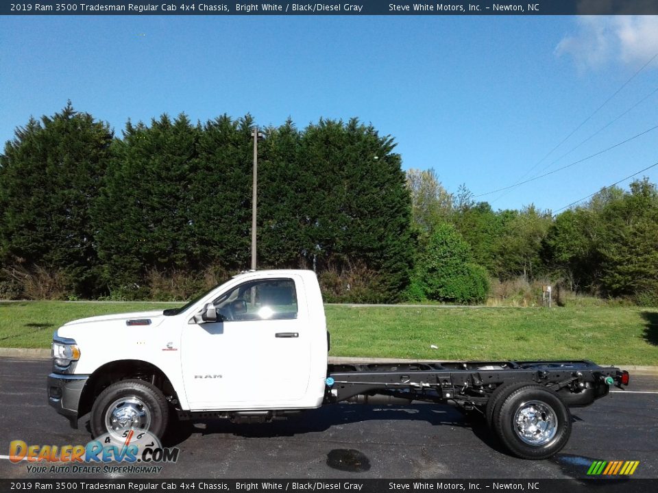 2019 Ram 3500 Tradesman Regular Cab 4x4 Chassis Bright White / Black/Diesel Gray Photo #1
