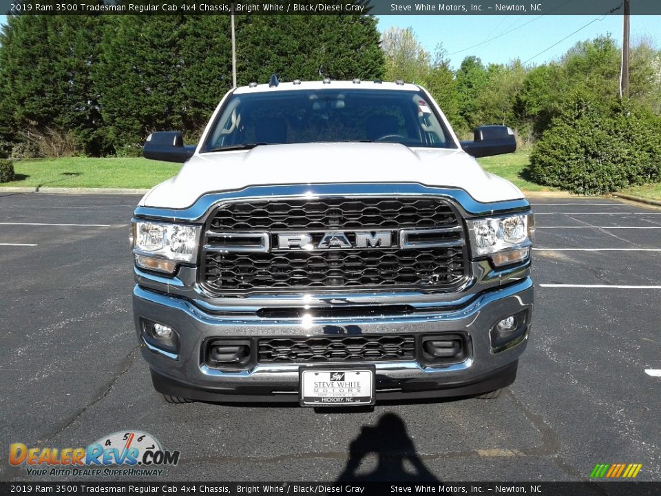 2019 Ram 3500 Tradesman Regular Cab 4x4 Chassis Bright White / Black/Diesel Gray Photo #3