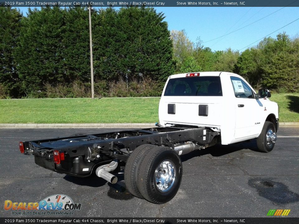 2019 Ram 3500 Tradesman Regular Cab 4x4 Chassis Bright White / Black/Diesel Gray Photo #6