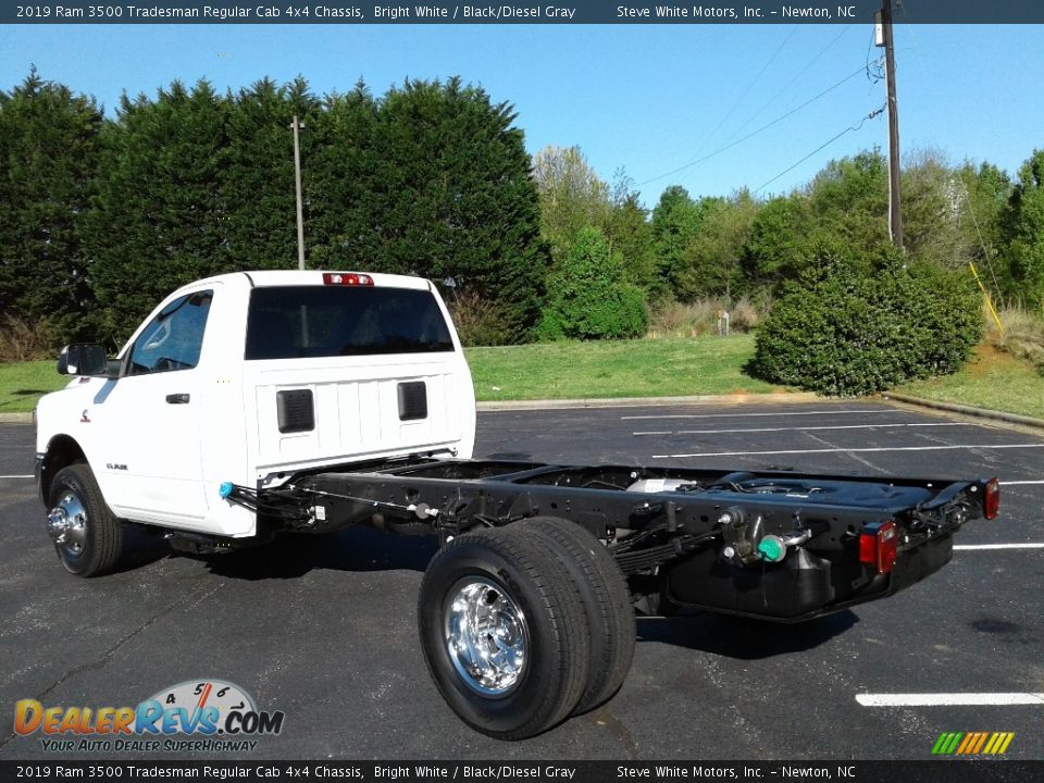 2019 Ram 3500 Tradesman Regular Cab 4x4 Chassis Bright White / Black/Diesel Gray Photo #8