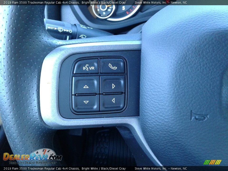 2019 Ram 3500 Tradesman Regular Cab 4x4 Chassis Bright White / Black/Diesel Gray Photo #14