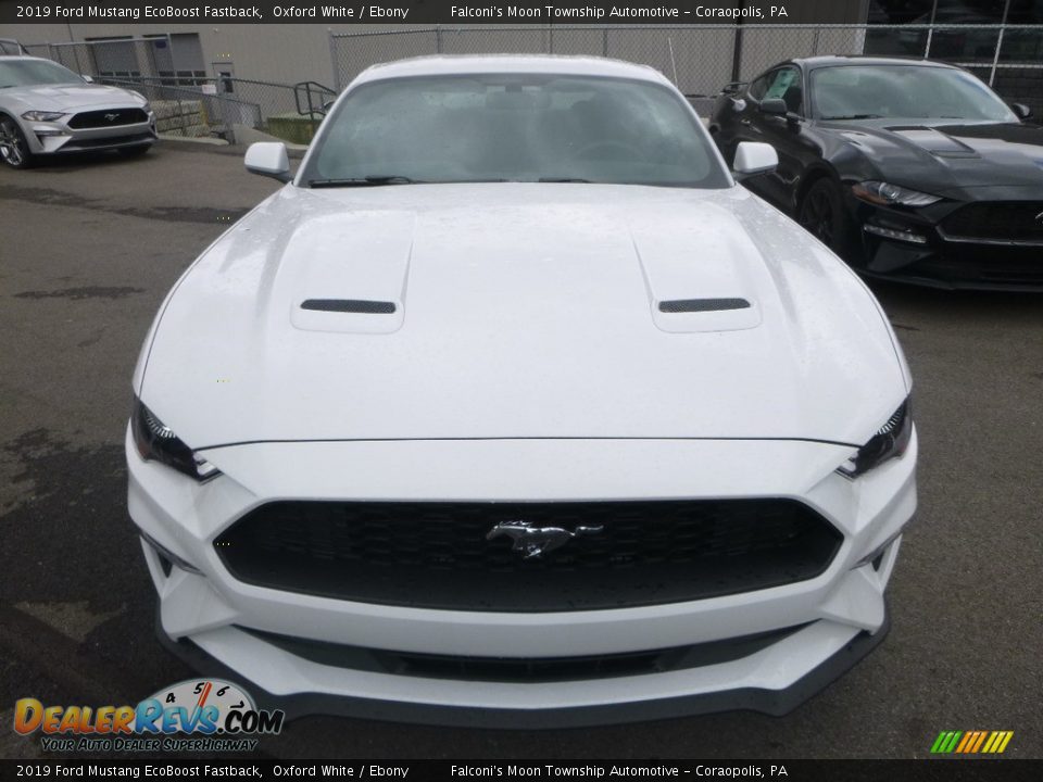 2019 Ford Mustang EcoBoost Fastback Oxford White / Ebony Photo #4
