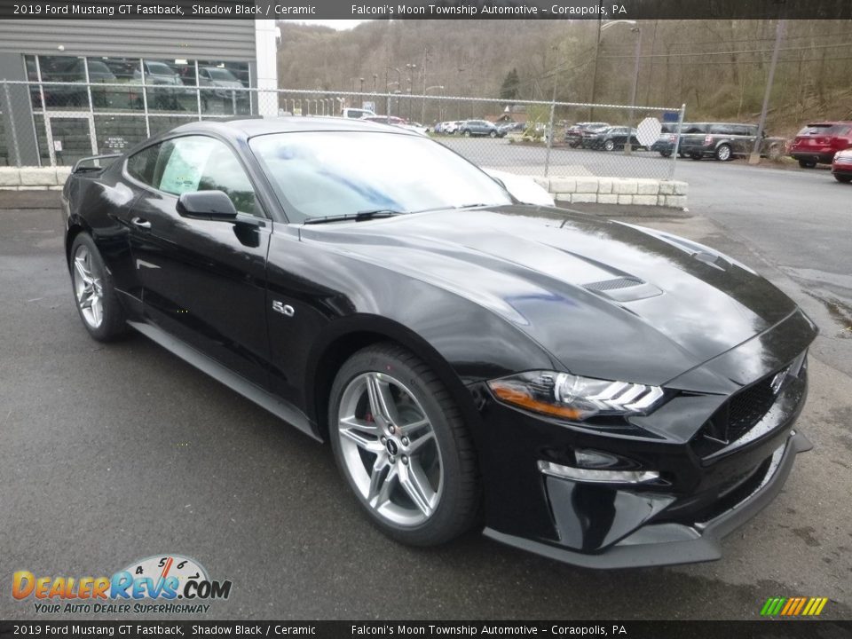 Front 3/4 View of 2019 Ford Mustang GT Fastback Photo #3