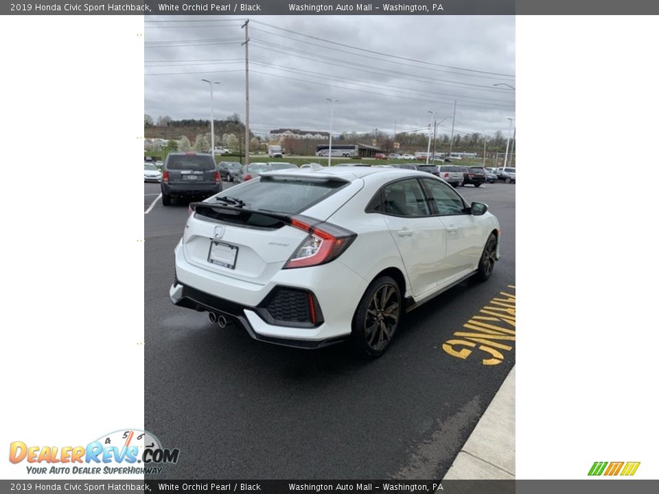 2019 Honda Civic Sport Hatchback White Orchid Pearl / Black Photo #5
