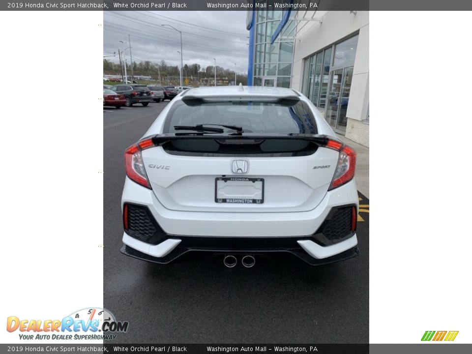 2019 Honda Civic Sport Hatchback White Orchid Pearl / Black Photo #6