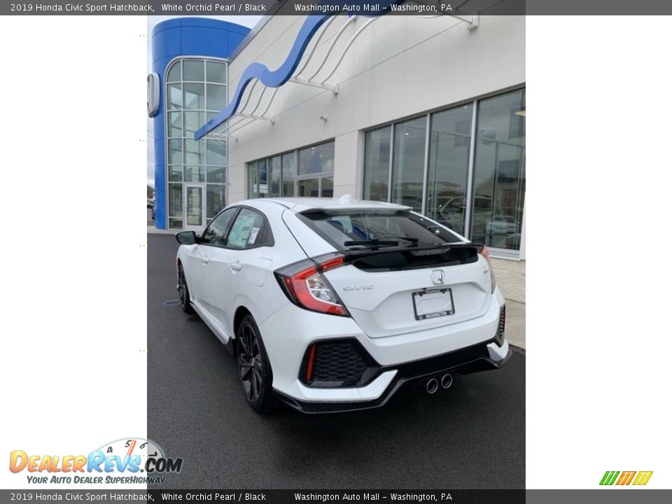 2019 Honda Civic Sport Hatchback White Orchid Pearl / Black Photo #7