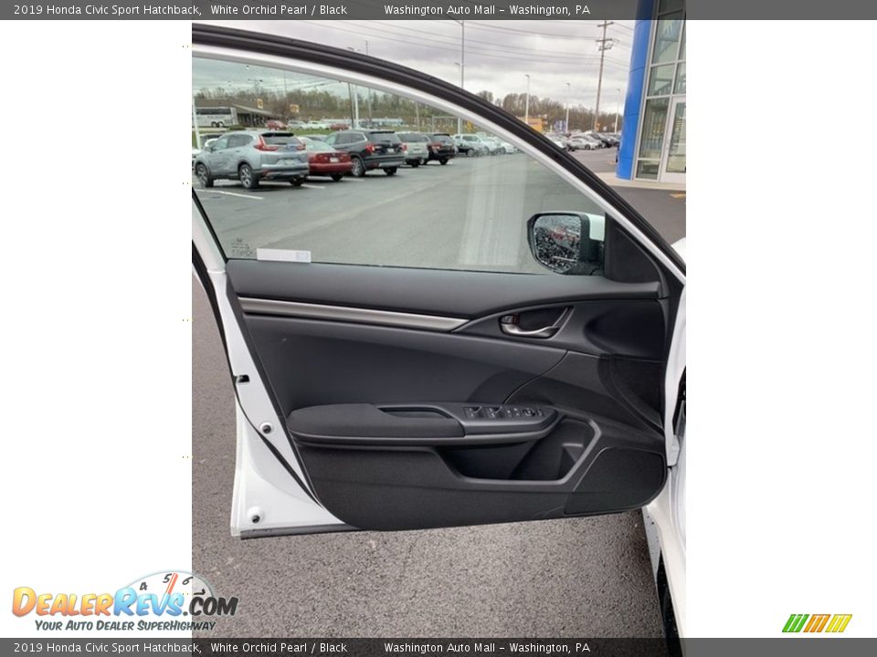2019 Honda Civic Sport Hatchback White Orchid Pearl / Black Photo #8