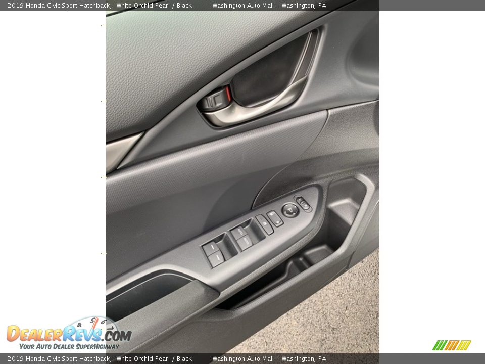 2019 Honda Civic Sport Hatchback White Orchid Pearl / Black Photo #9