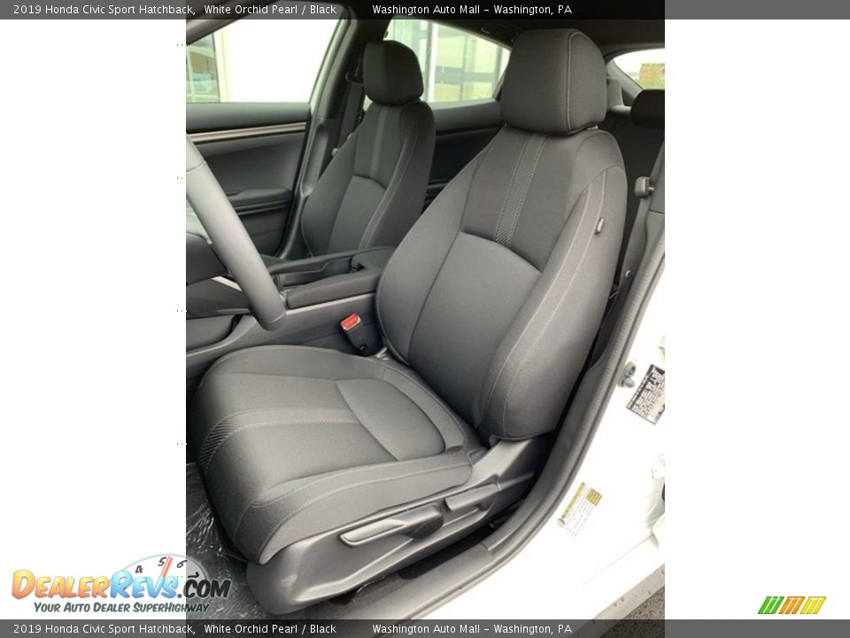2019 Honda Civic Sport Hatchback White Orchid Pearl / Black Photo #12