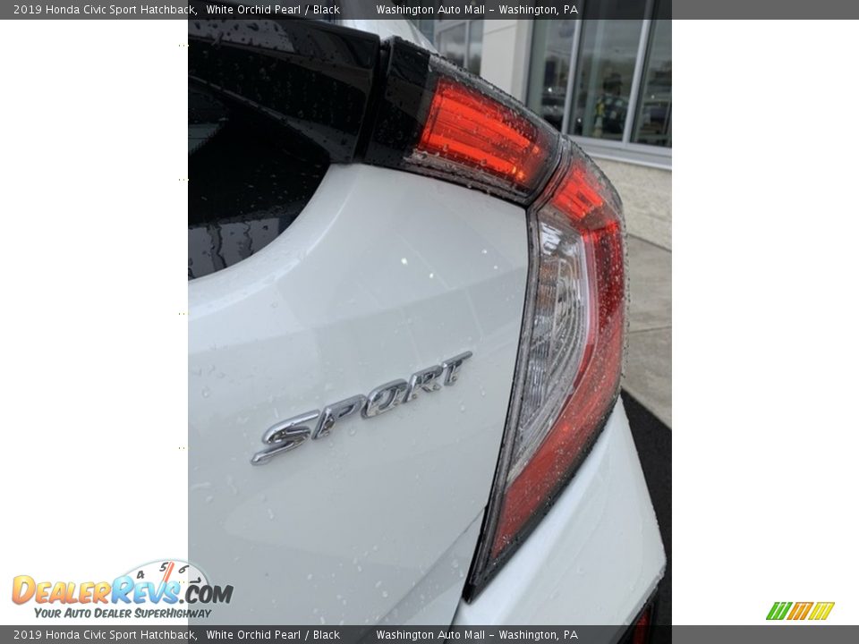 2019 Honda Civic Sport Hatchback White Orchid Pearl / Black Photo #22