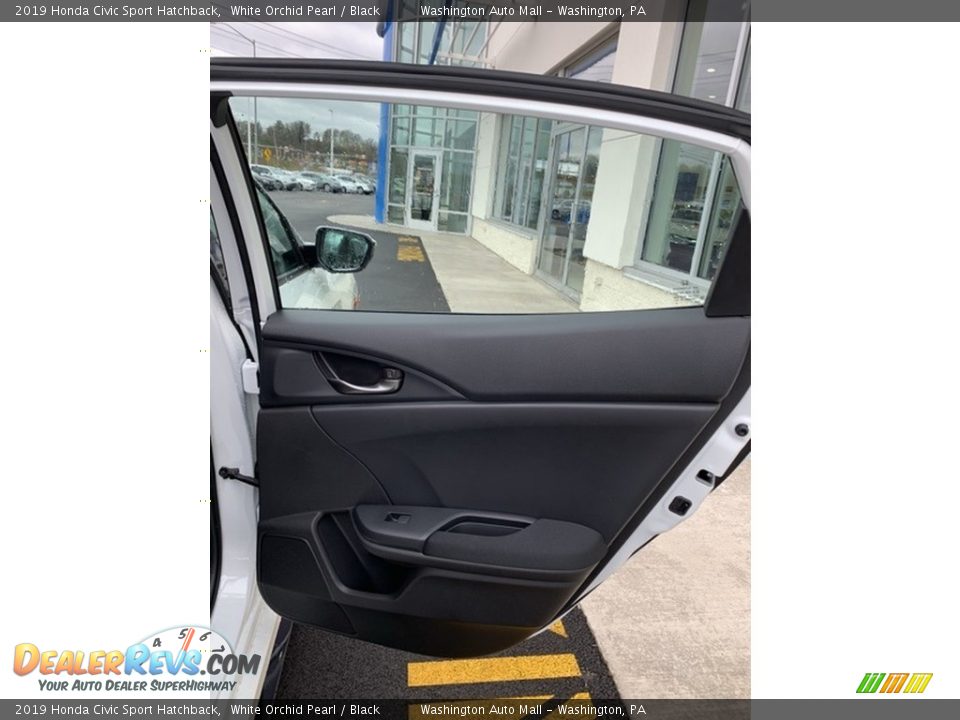 2019 Honda Civic Sport Hatchback White Orchid Pearl / Black Photo #23