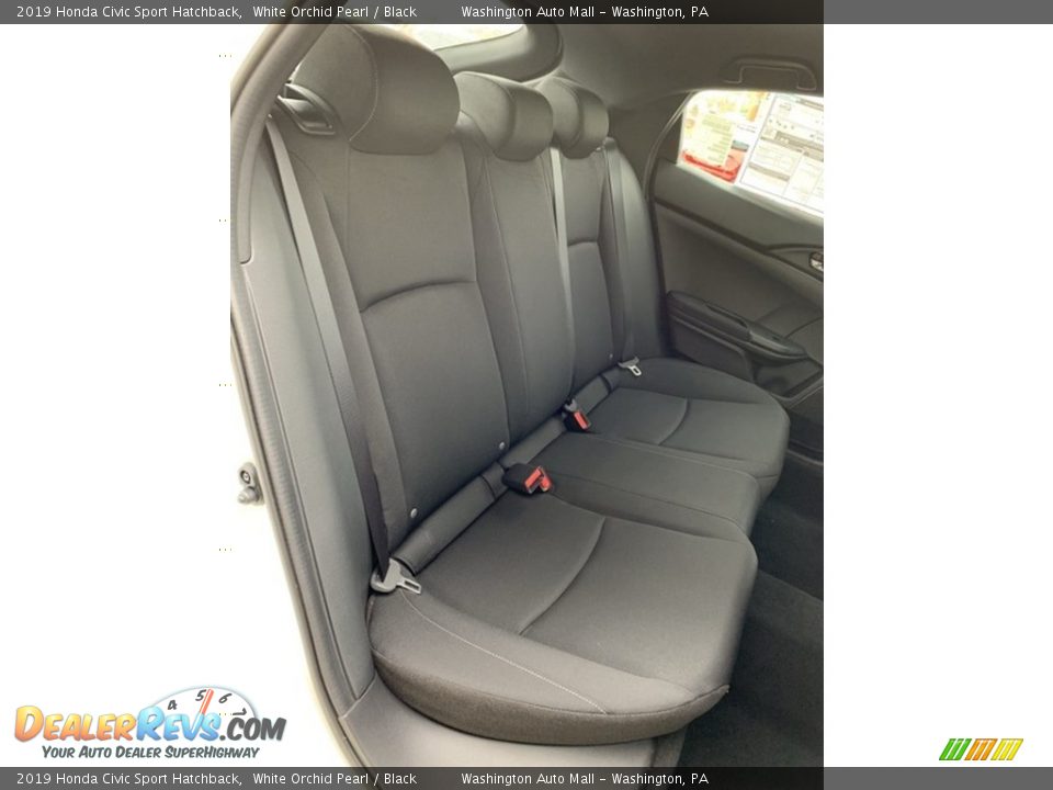 2019 Honda Civic Sport Hatchback White Orchid Pearl / Black Photo #24