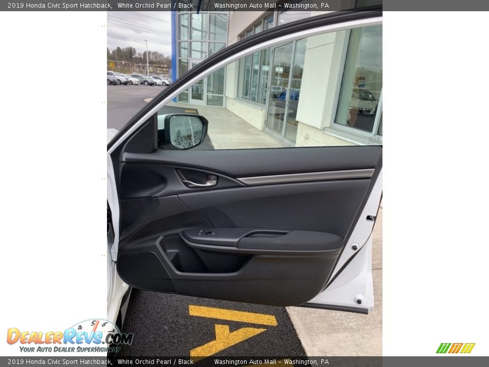2019 Honda Civic Sport Hatchback White Orchid Pearl / Black Photo #26