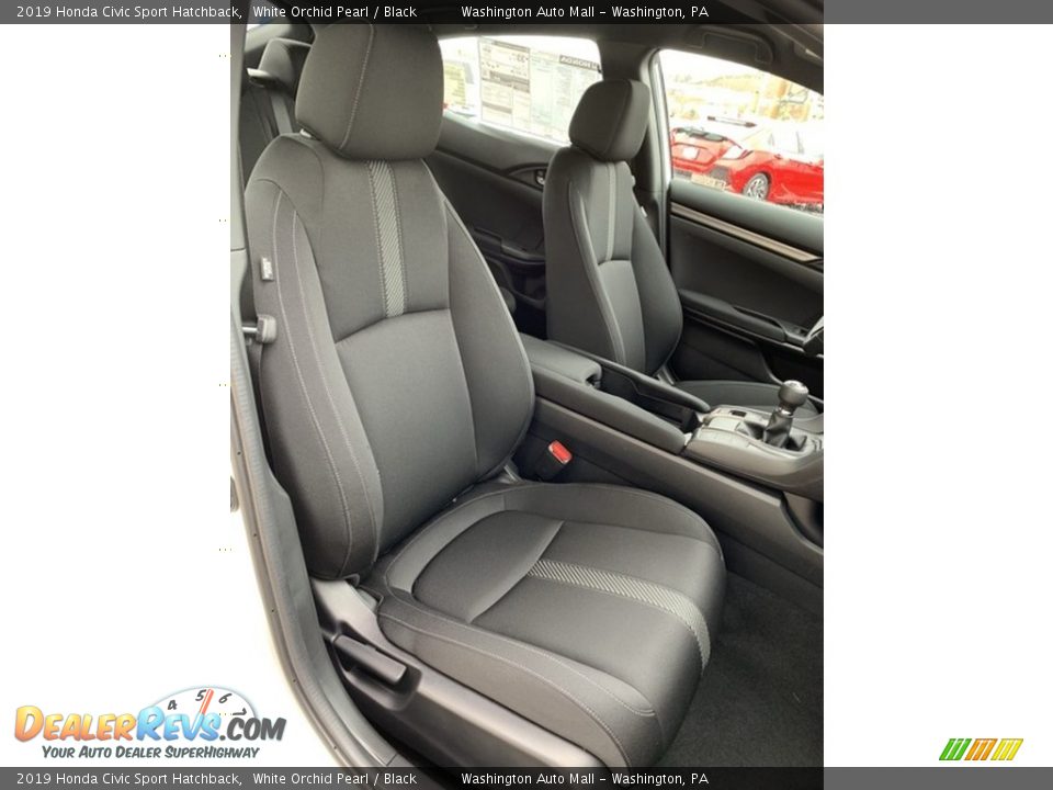 2019 Honda Civic Sport Hatchback White Orchid Pearl / Black Photo #27