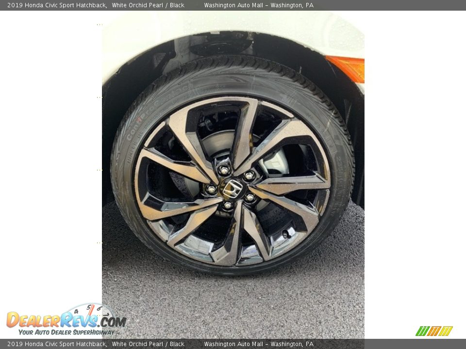 2019 Honda Civic Sport Hatchback White Orchid Pearl / Black Photo #29