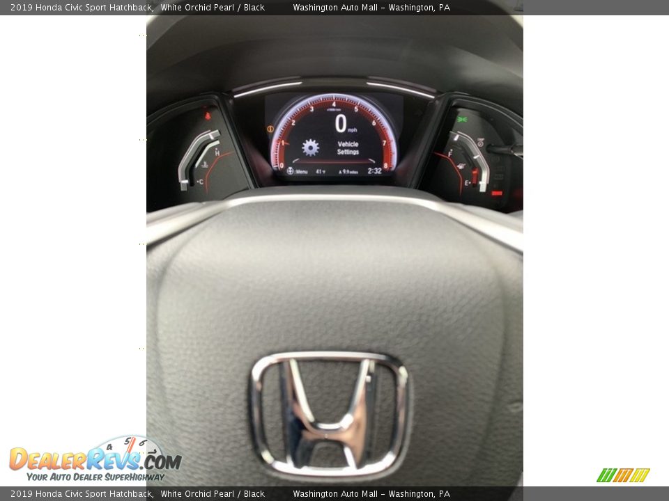2019 Honda Civic Sport Hatchback White Orchid Pearl / Black Photo #30
