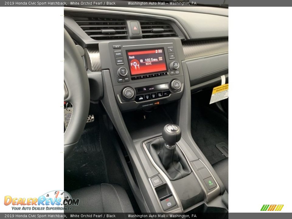 2019 Honda Civic Sport Hatchback White Orchid Pearl / Black Photo #31