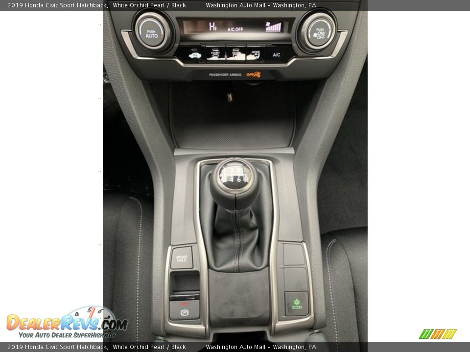 2019 Honda Civic Sport Hatchback White Orchid Pearl / Black Photo #33