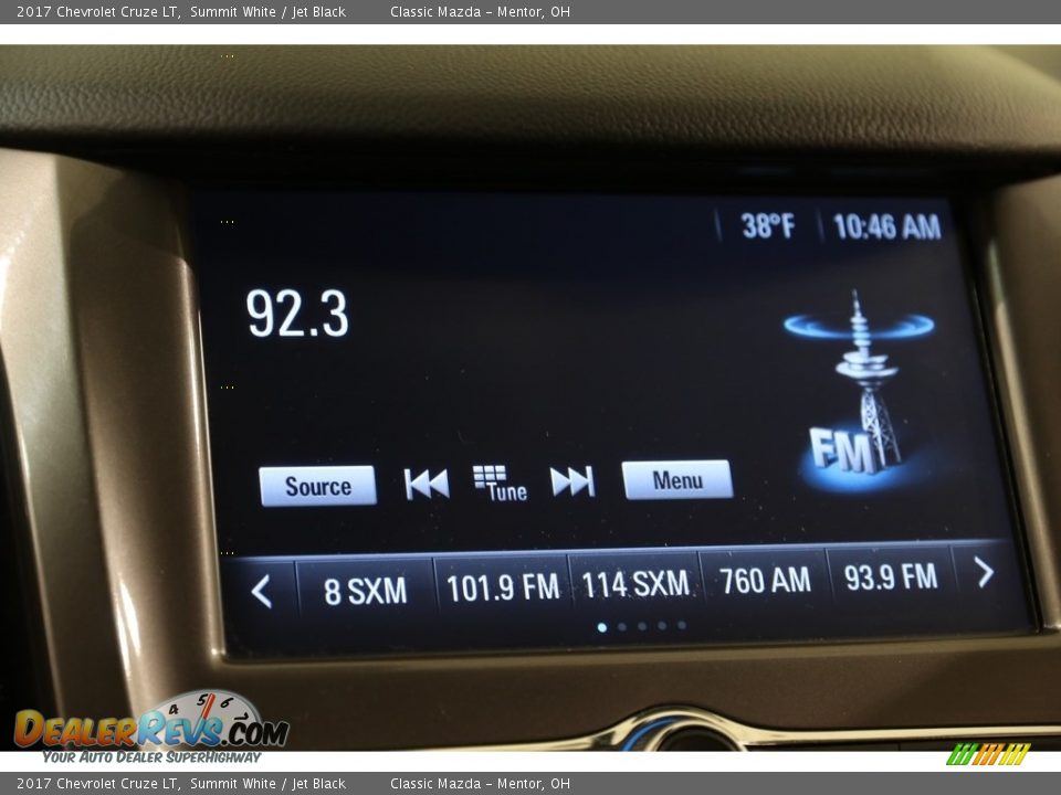 2017 Chevrolet Cruze LT Summit White / Jet Black Photo #11