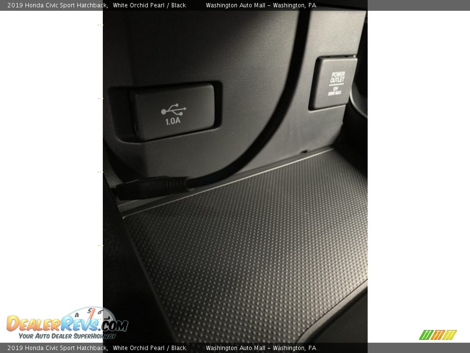 2019 Honda Civic Sport Hatchback White Orchid Pearl / Black Photo #35