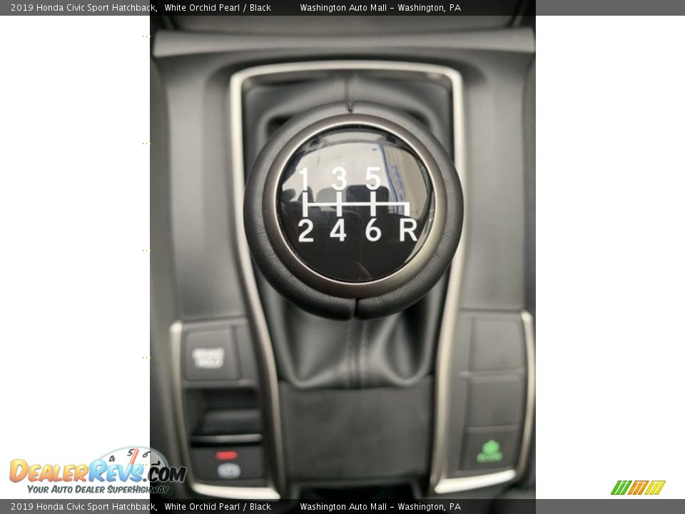 2019 Honda Civic Sport Hatchback White Orchid Pearl / Black Photo #36