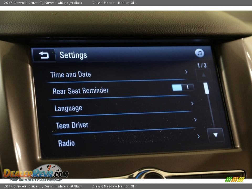 2017 Chevrolet Cruze LT Summit White / Jet Black Photo #14